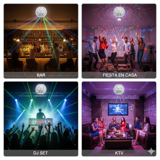 Bola Mágica LED 4-en-1 – Efecto Cristal 360°